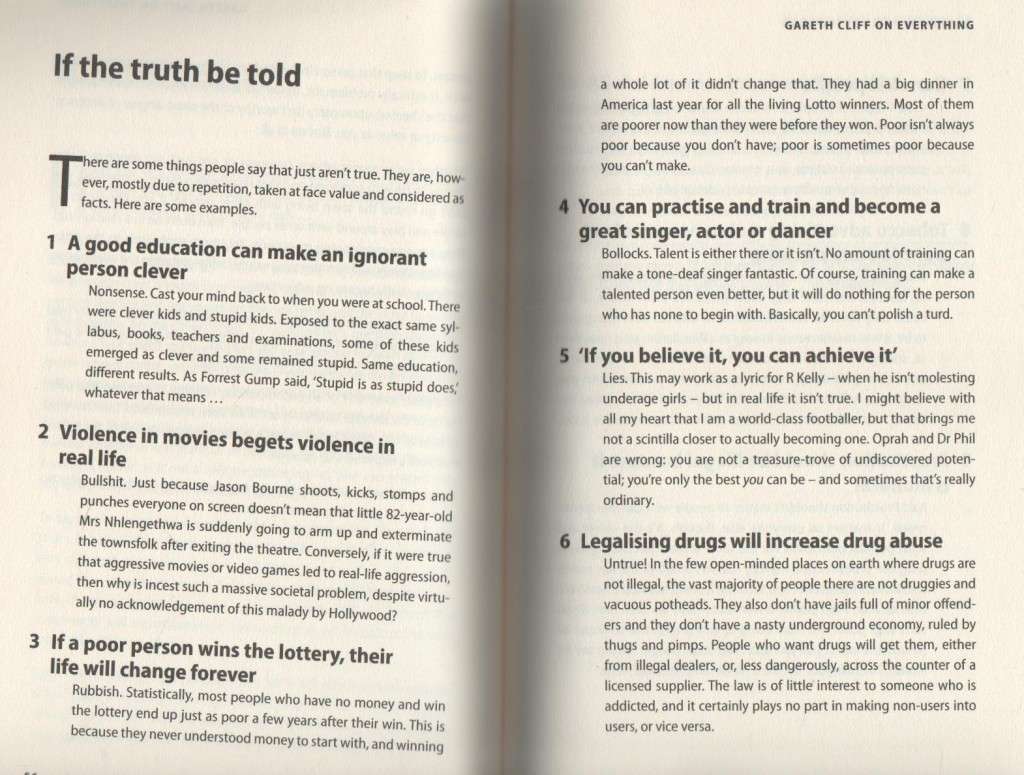 GARETH CLIFF ON EVERYTHING (2011)