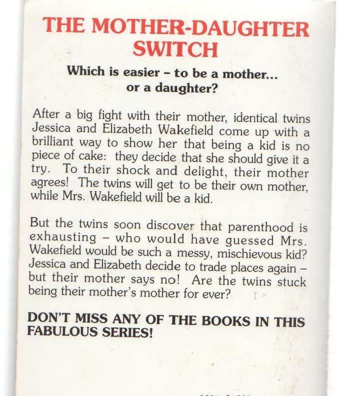SWEET VALLEY TWINS, THE MOTHER DAUGHTER SWITCH -  JAMIE SUZANNE (1995)