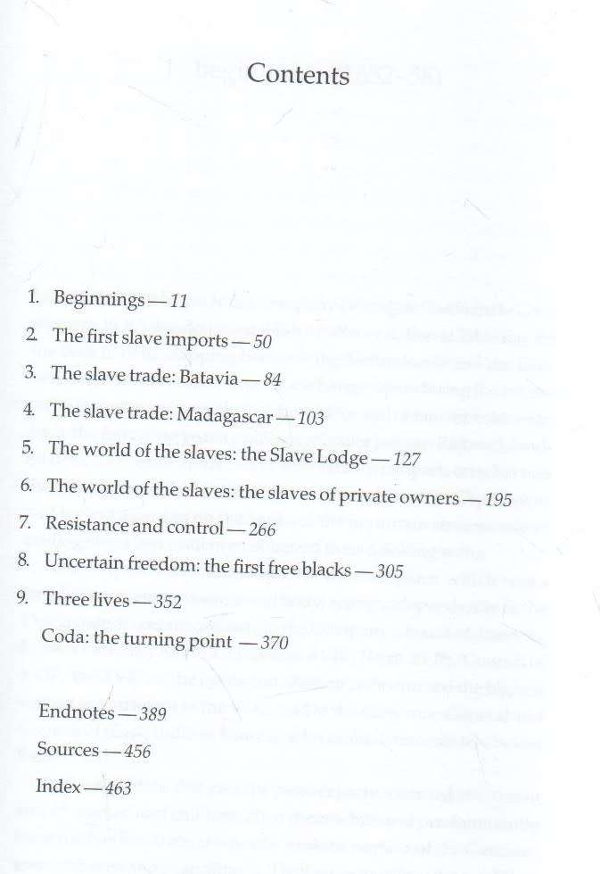 EARLY SLAVERY AT THE CAPE OF GOOD HOPE 1652 - 1717 (1 ST EDITION 2007)