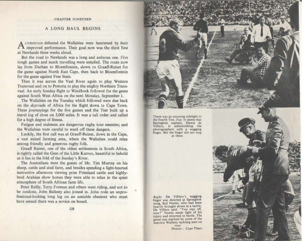 WALLABIES WITHOUT ARMOUR TOUR OF SOUTH AFRICA 1969 - MAXWELL PRICE (1969)