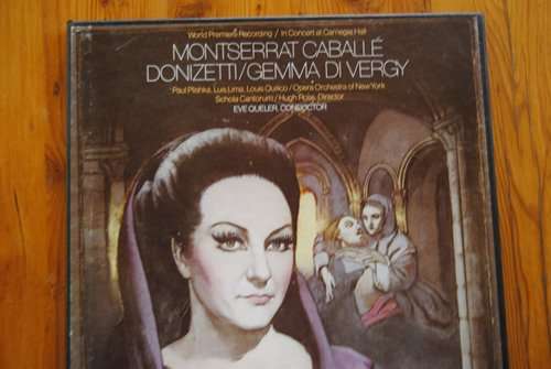 LP Box 3 Record set Montserrat Caballe Donizetti/Gemna di Vergy World Premiere recording in concert