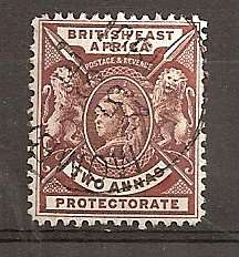 British East Africa 1896/1901 2a Chocolate FU  (Cat.No: 67)
