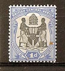 1897/1900 1d Black and ultramarine FM  SG 43