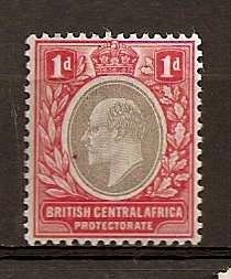 1903/04 Edward 1d Grey and carmine FM  SG 59