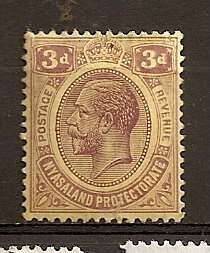 1913/19 GV 3d Purple/Yellow FM  SG 90