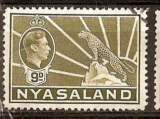 1938/44 GV1 9d Olive-Bistre  FU  SG 137