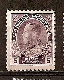 1922/31 GV 5c Violet  FU  SG 250