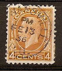 1932/33 GV 4c Yellow-brown  FU  SG 322