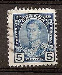 1935 GV 5c Blue  FU  SG 338