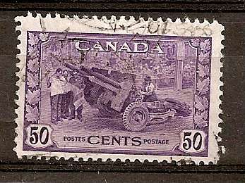 1942/48 GV1 50c Violet FU  SG 387