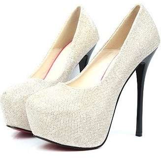 ***NEW 2012 COLLECTION*** Twinkle Stiletto Pumps__(White/Black) Size 4-6
