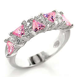 *Feminine* Pink CZ - Ring Size 8 (Q)