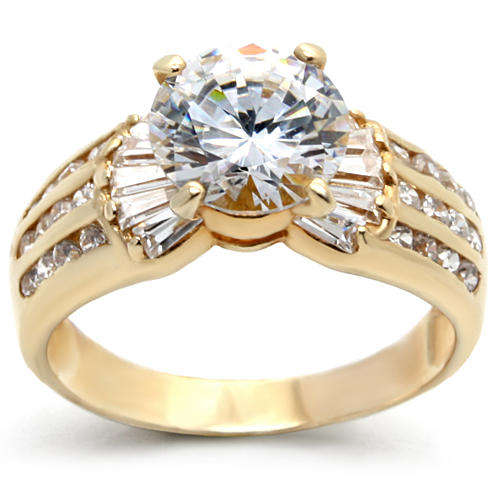 Solitaire CZ Bridal Ring - Size 8 (Q)