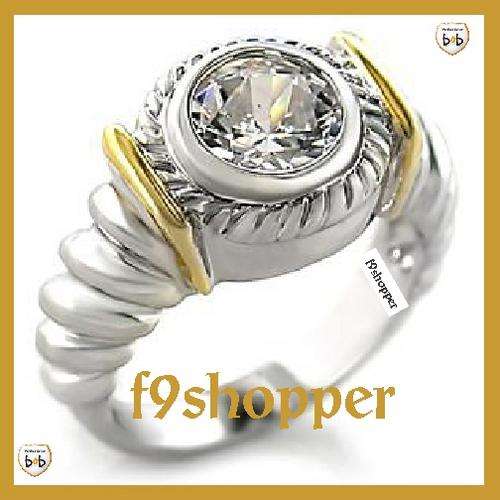 Clear CZ Ring - Size 7 (Equivalent to O)