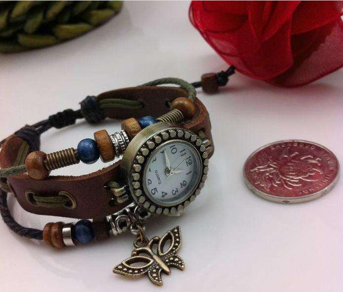 Fashion Genuine Leather  Lady's Watch Bracelet