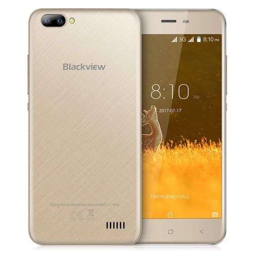 UNLOCKED Blackview A7 5.0''  *GOLD COLOR**3G Smartphone Android7.0 QuadCore 3*Cam 8GB Dual SIM