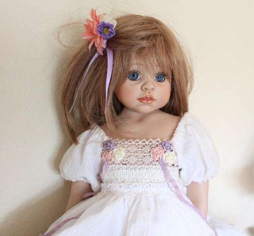 Petite Porcelain Doll - Little girl sitting