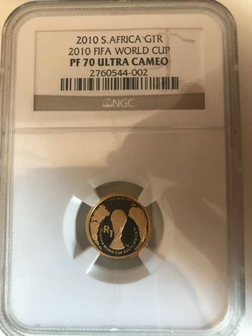 Gold 1/10th oz 2010 South Africa G1R 2010 Fifa World Cup PF70 Ultra Cameo