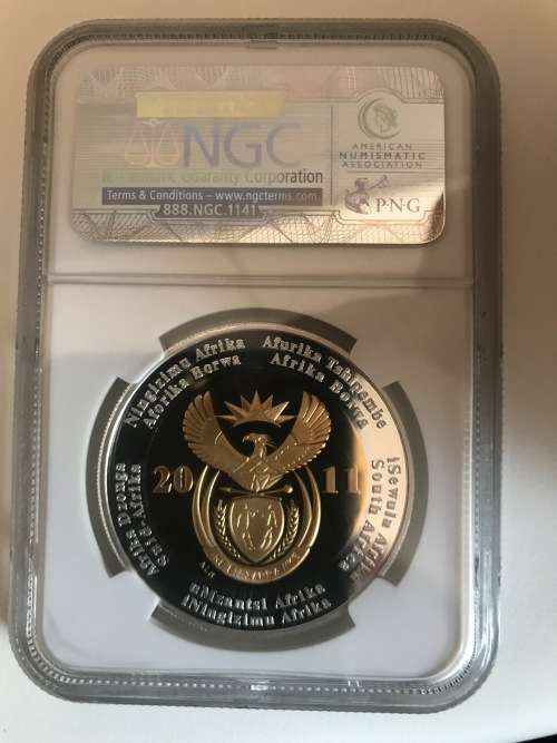 2011 South Africa S5R Rand 90th Anniversary PF70 Ultra Cameo