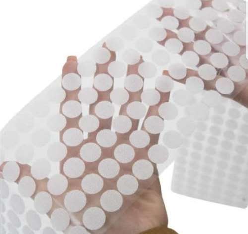 White velcro dots, 15mm, 5000 sets (self-adhesive hook and loop dots)