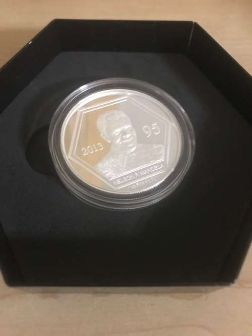 Mandela scarce and only one on BID OR BUY Beautiful one ounce silver Proof