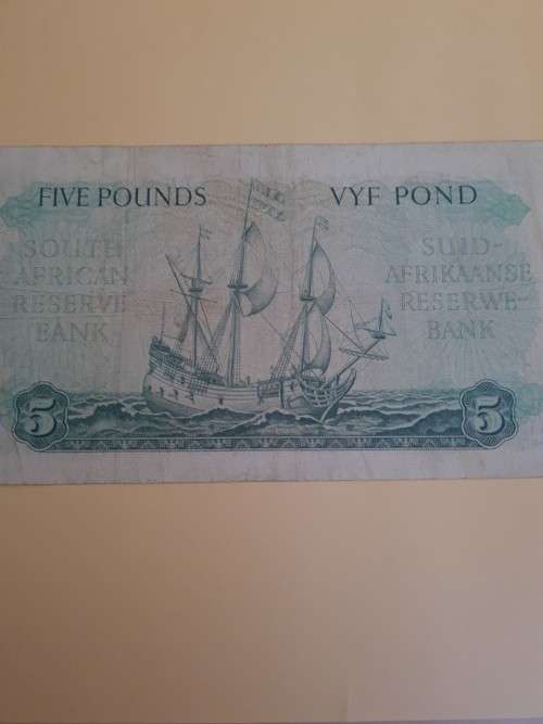 5 Pound Note 1956 prefix: C45  English Afrikaans .....Crazy R1 Start
