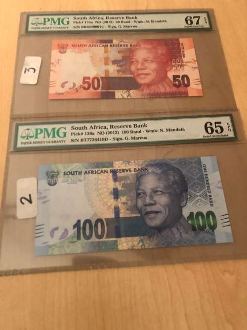 R100 and R50 hi grade Republic of SOUTH AFRICA