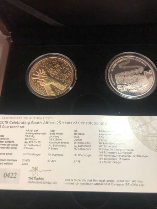 Democracy 2019 one Ounce Silver and Bronze Proof
