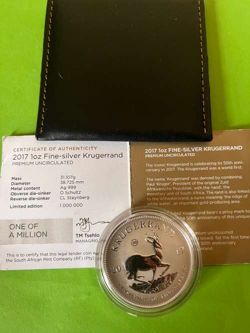 2017 kruger rand one ounce Silver..Crazy R1 start...