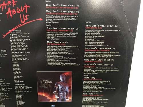 Michael Jackson `They Don`t Care About US` 2 LP 1995