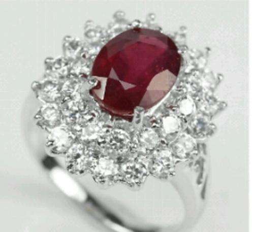 Natural Blood Red Ruby   Ring             Size 6.5