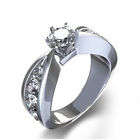 White Sapphire Ring   size  7