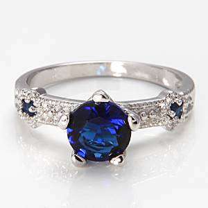 Sapphire  Ring       size 7        costume jewelery