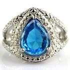 Topaz Silver Ring    Size 7