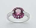 Solid Sterling Silvers    Amethyst  Sterling Silver Ring    Size 7 Or 8
