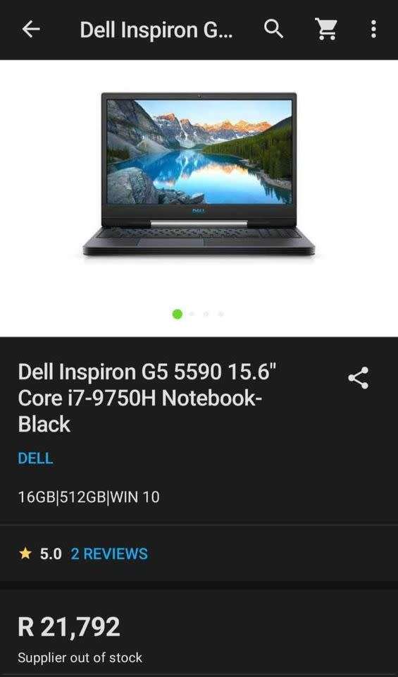 Dell G5 Core i7 Nvidia RTX 2060 Gaming Laptop