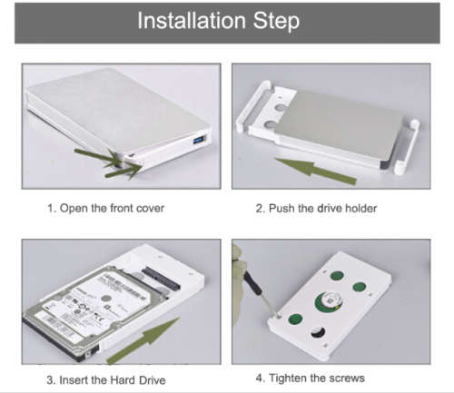 USB 3.0 SATA Enclosure for 2.5" SATA HDD/SSD