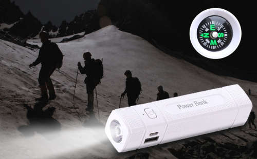 Multifunction Power bank with Flashlight+Compass