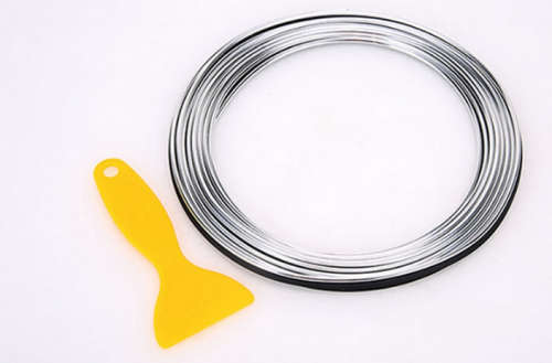 5M Fashion Flexible Trim Car Interior&Exterior Moulding Strip Decorative Line (COLOR: SILVER)