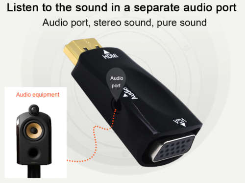 HDMI to VGA Converter with Audio cable