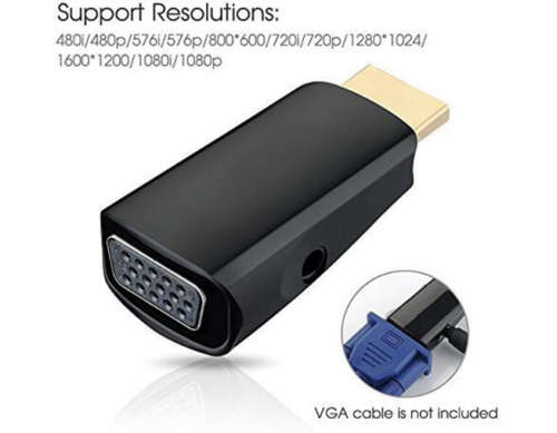 HDMI to VGA Converter with Audio cable