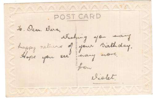 Vintage Post Card. Loving Birthday Wishes. See scans for details