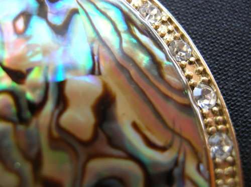 Mother of pearl Necklace with 20 cubic Zirconia's. Please see pics for details