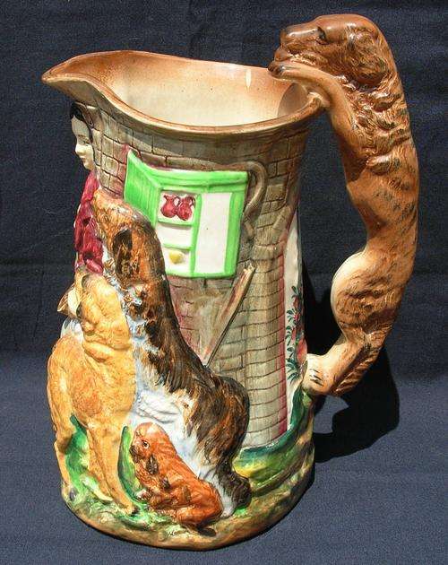 Jug "old Feeding Time" reproduction Samuel Alcock 100 years ago, this jug is 1951. Burleigh Ware