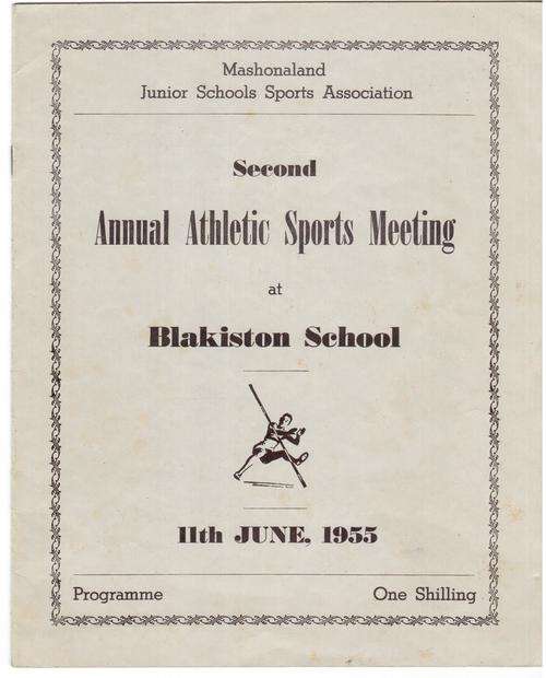 Mashonaland. Second Annual Athletic meeting. 11th June 1955, in excellent condition. see scans