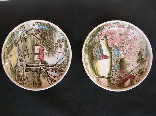 Trinket "Dishes" Johnson Bros, England, "Z" &"Y" both approximately 10.5cm's across.
