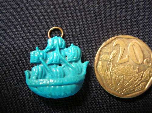Vintage charm, plastic, Sail Ship. see picture