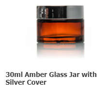 30 ml Amber Glass Jar with Lid