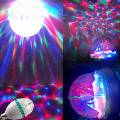 3W RGB Auto Rotating Mini LED Stage Party Dance Light Bulb Lamp