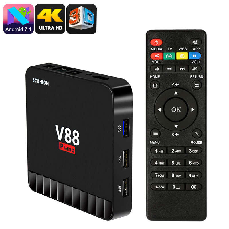 V88 Piano Android TV Box